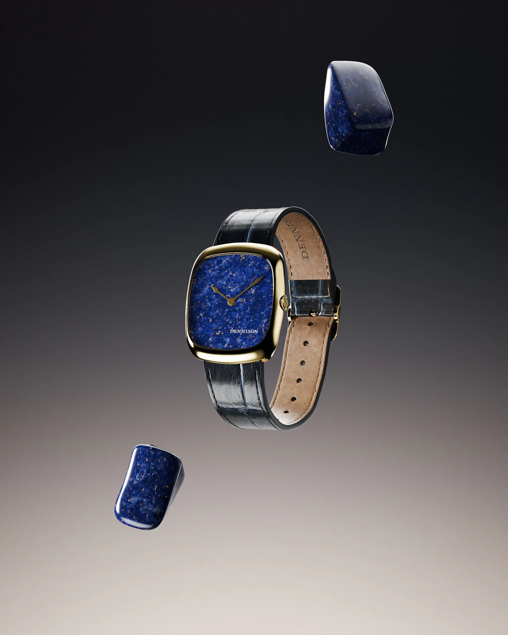 Natural Stone Lapis Lazuli In Gold thumbnail 2