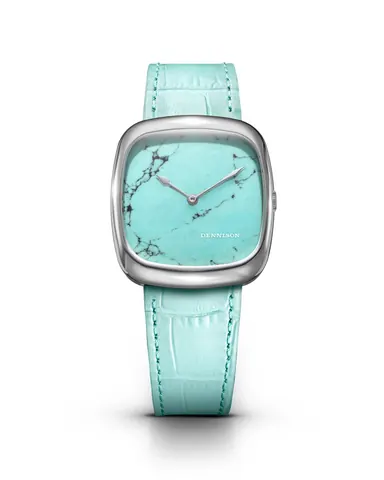 Natural Turquoise Stone In Steel
