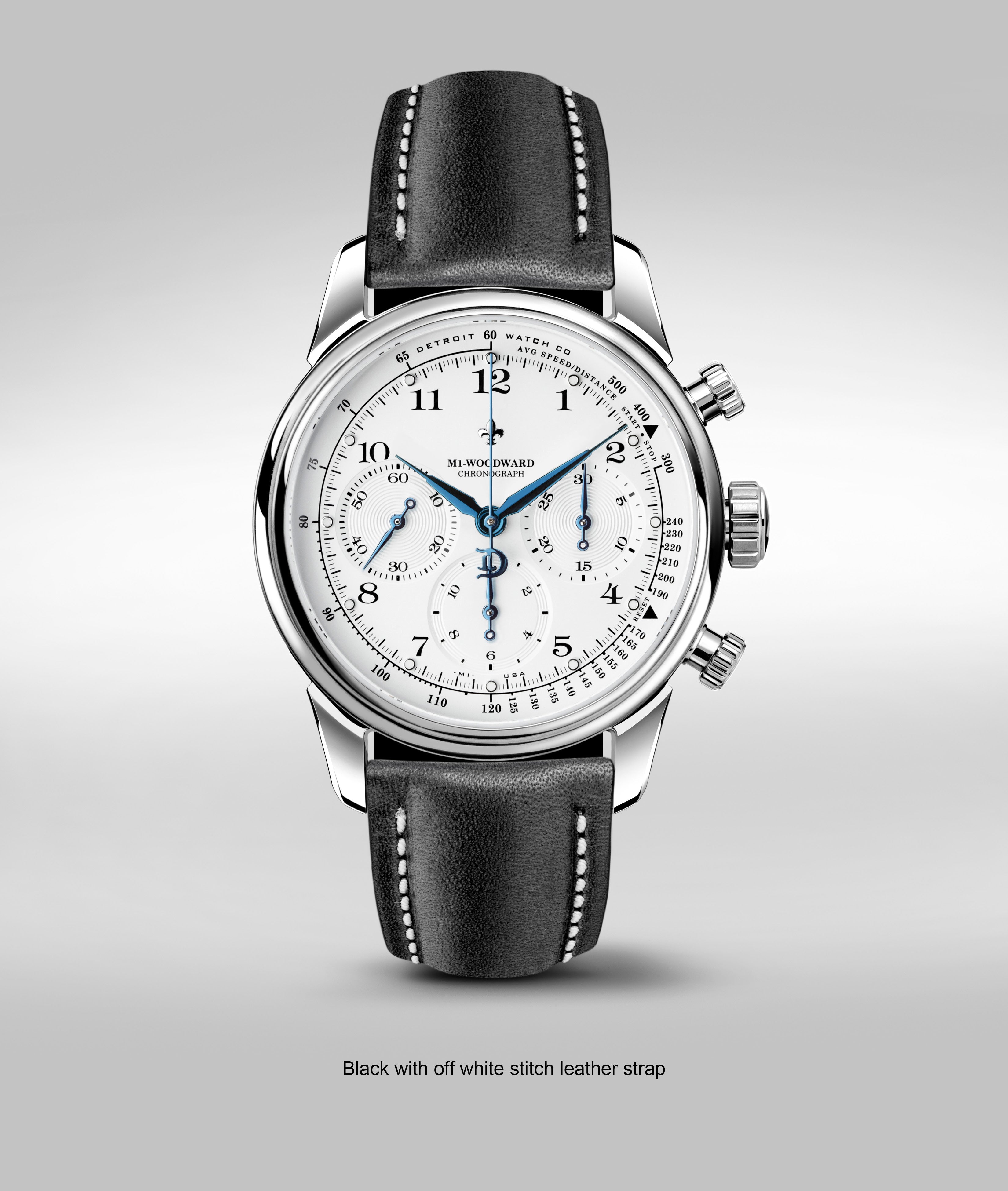 42mm M1-Woodward® Classic Arabic dial Chronograph Exhibition Blue Hands thumbnail 4