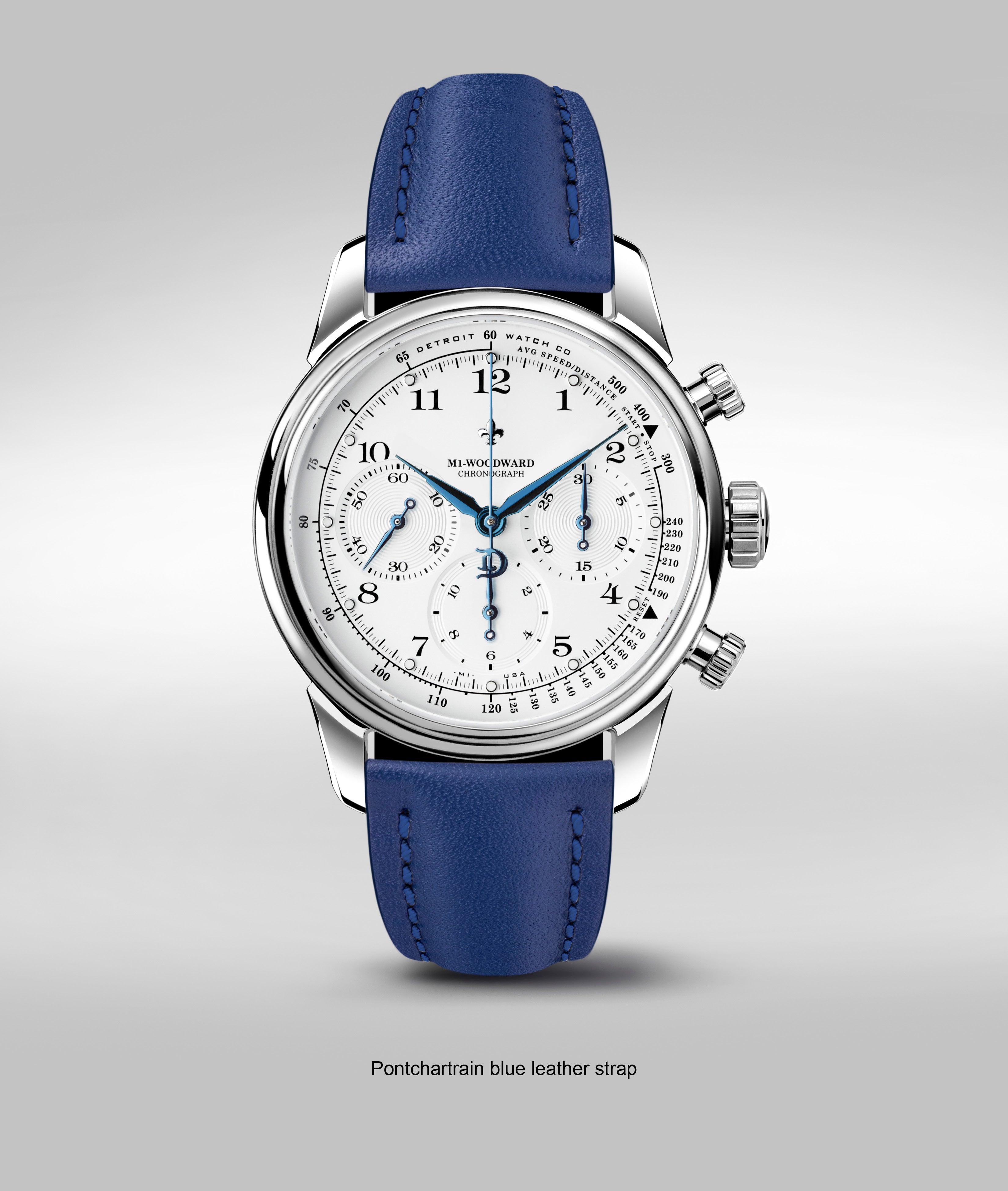 42mm M1-Woodward® Classic Arabic dial Chronograph Exhibition Blue Hands thumbnail 8
