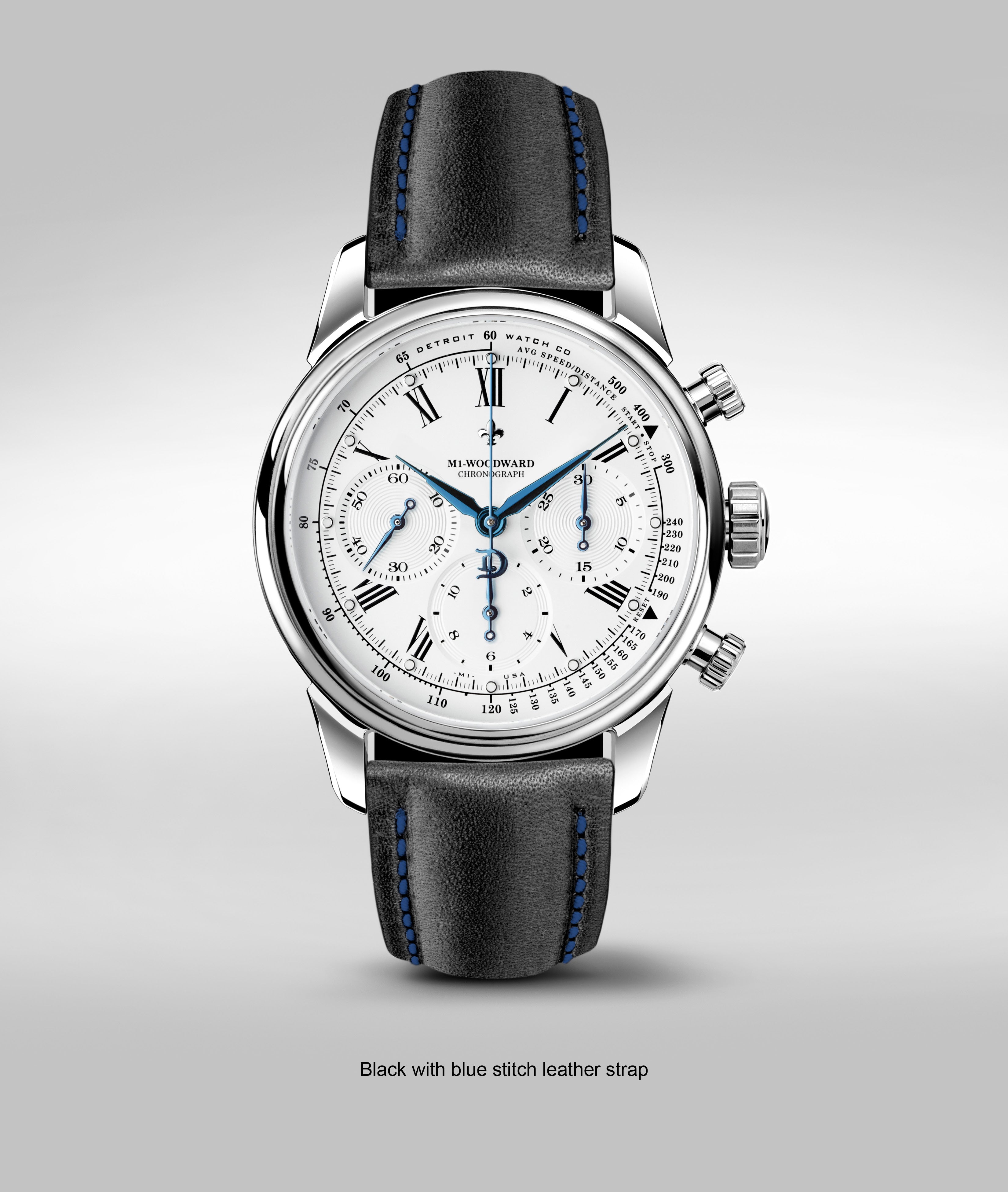 42mm M1-Woodward® Classic Roman Dial Chronograph Exhibition Blue Hands thumbnail 7