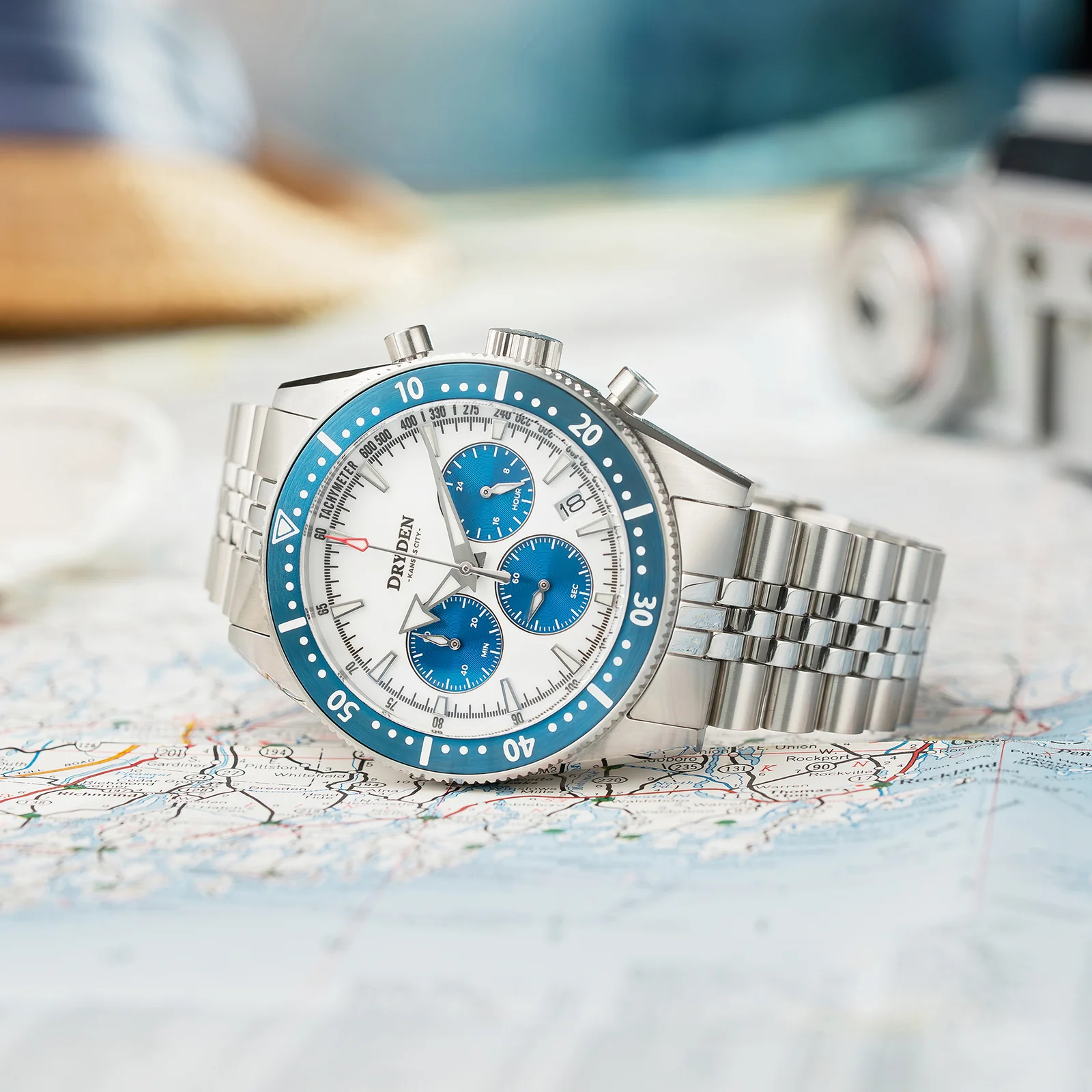 Dryden Chrono Diver Gen 2 42mm Chronograph - Blue Panda thumbnail 2