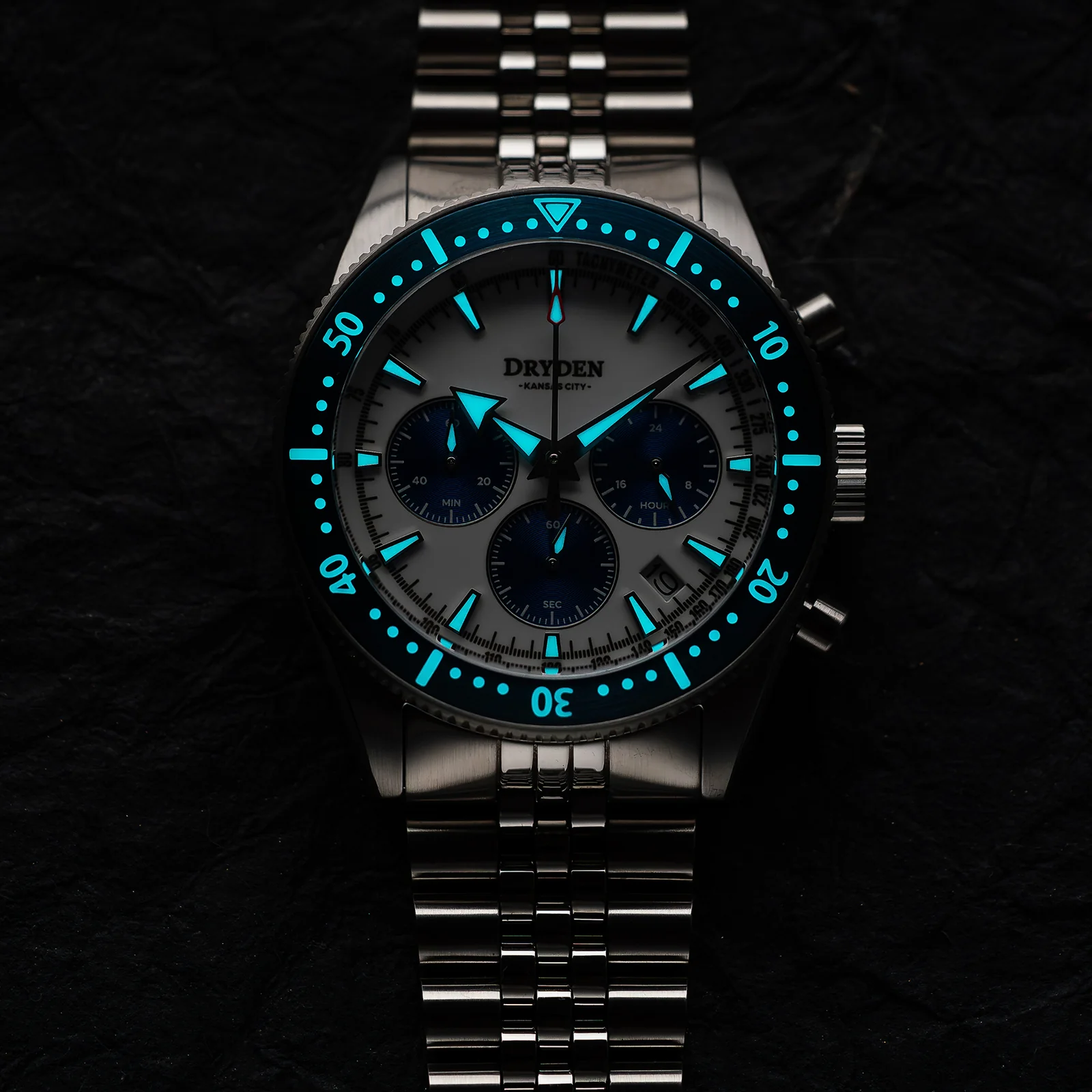 Dryden Chrono Diver Gen 2 42mm Chronograph - Blue Panda thumbnail 4