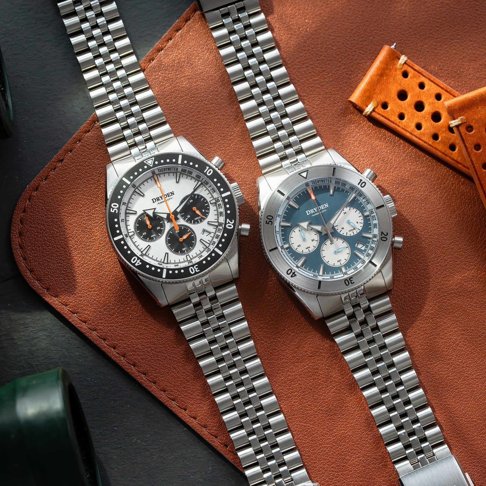 Dryden Chrono Diver Gen 2 42mm Chronograph - Panda Orange thumbnail 3