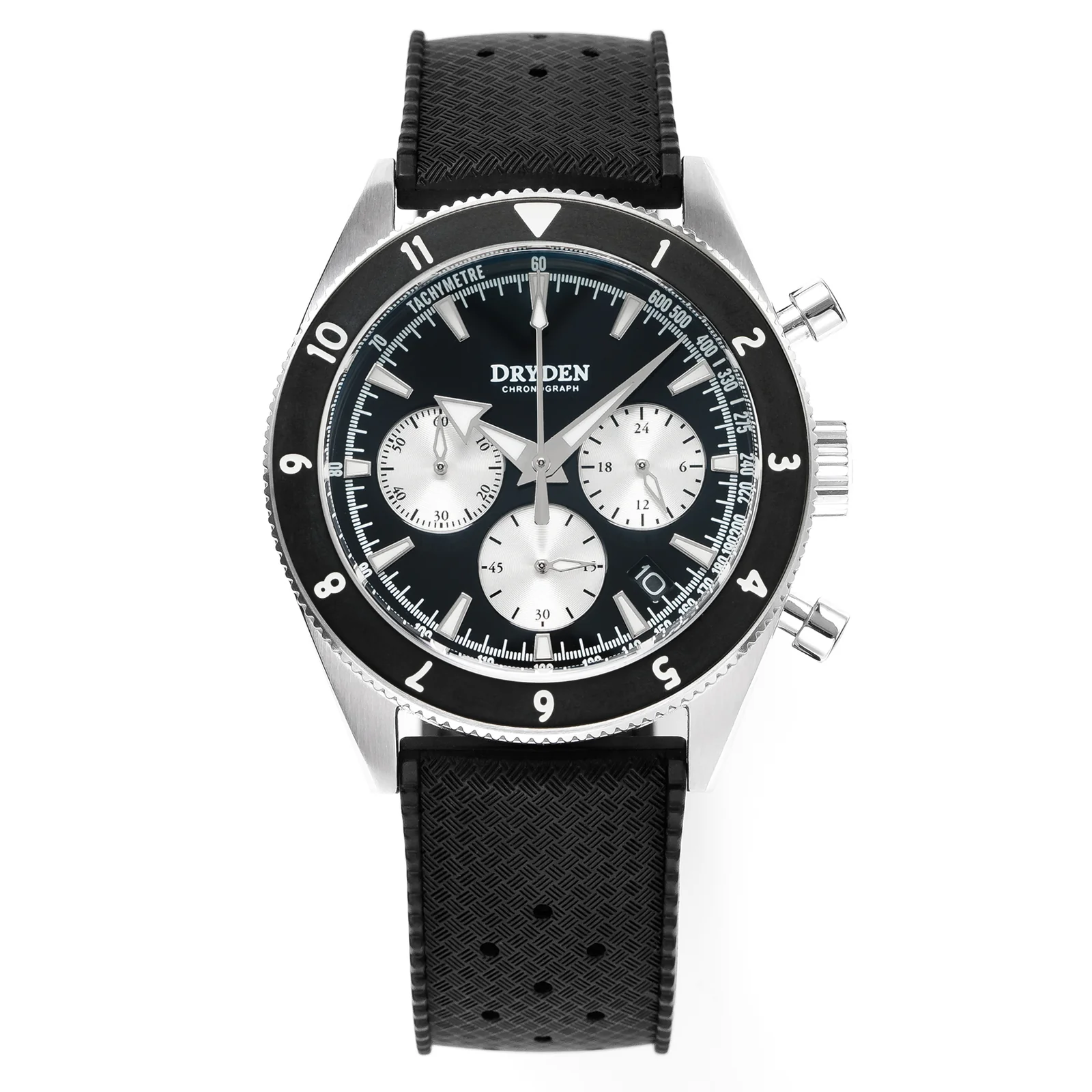 Dryden Chrono Diver Series 1 - Black Silver thumbnail 3