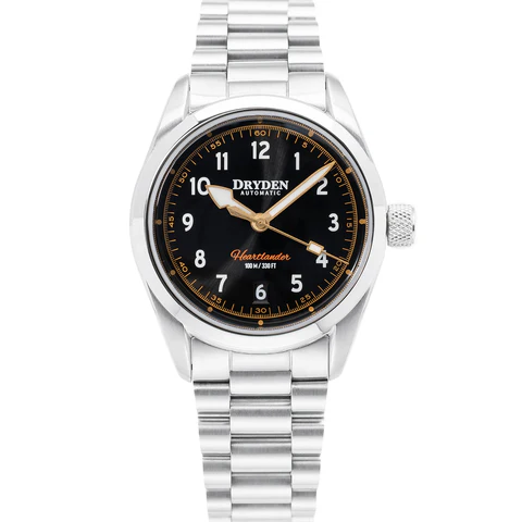 Dryden Heartlander 38mm Automatic Field Watch - Black & Gold thumbnail 2