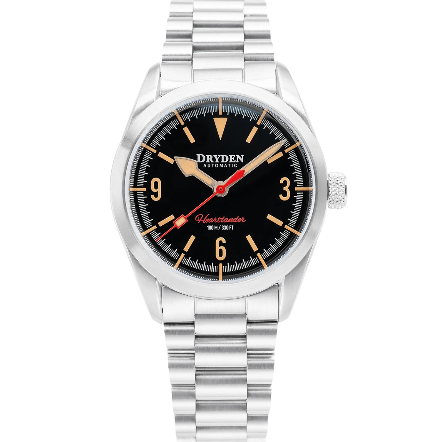 Dryden Heartlander 38mm Automatic Field Watch - Black Vintage thumbnail 2