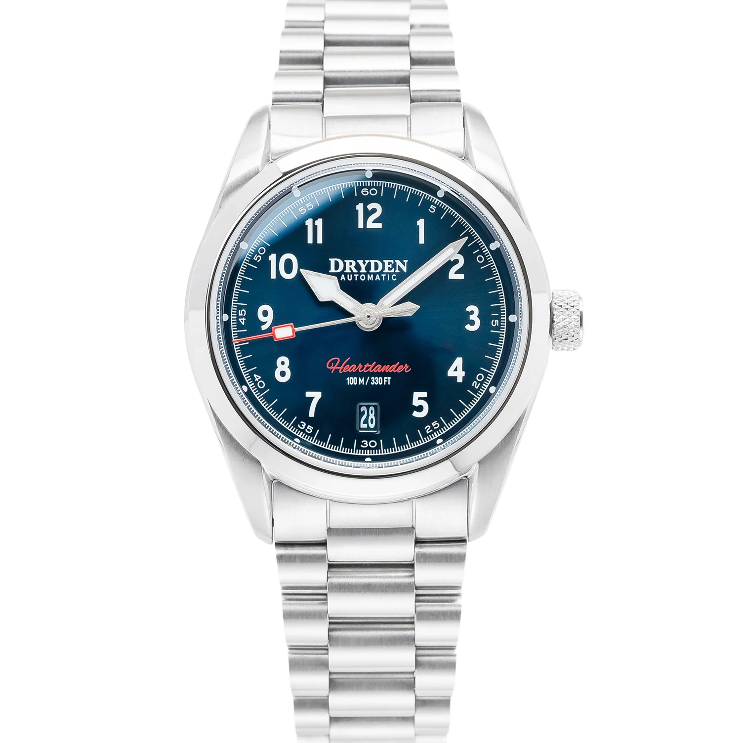 Dryden Heartlander 38mm Automatic Field Watch - Blue & Crimson thumbnail 2