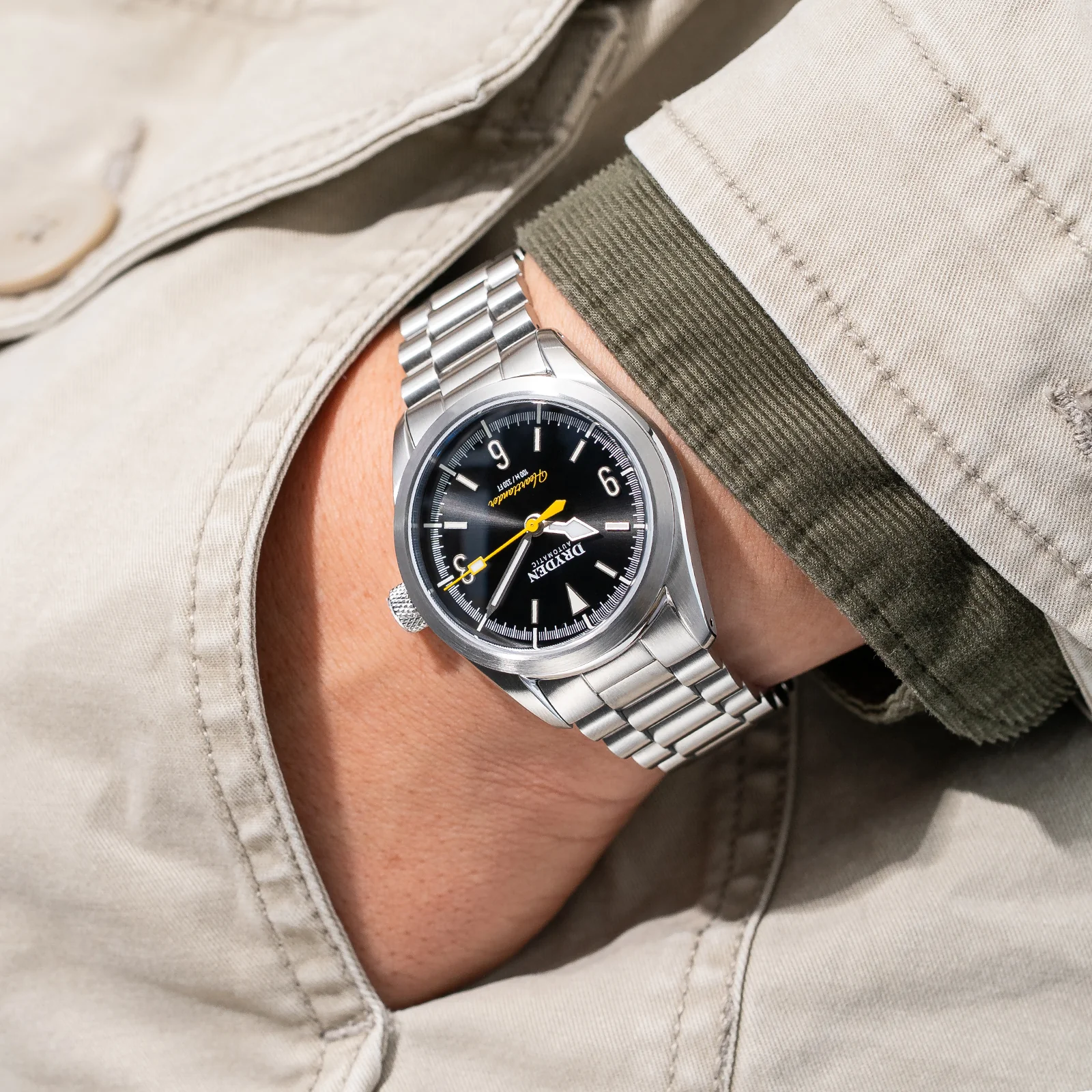 Dryden Heartlander 38mm Automatic Field Watch - Goldfinch thumbnail 2