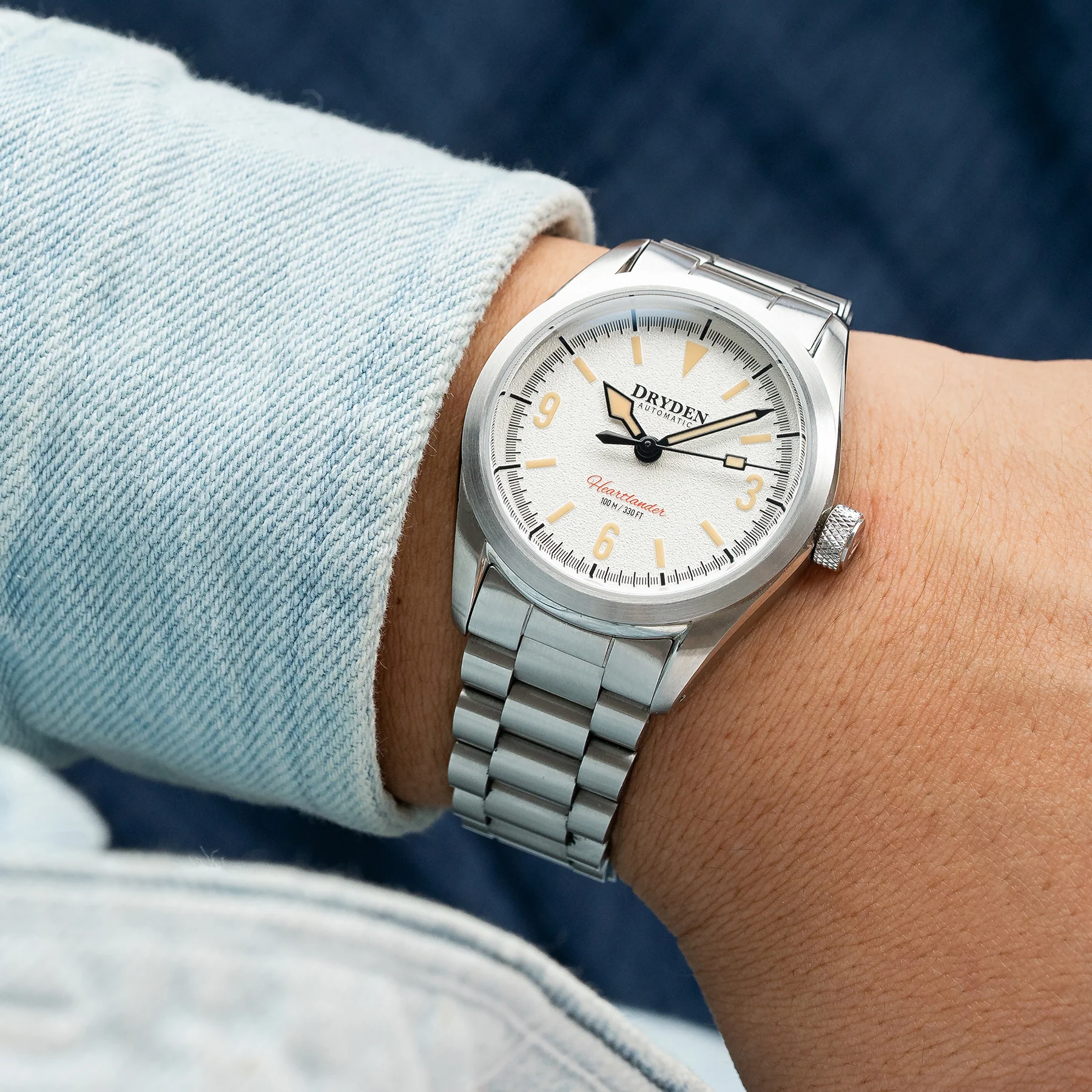 Dryden Heartlander 38mm Automatic Field Watch - Polar Vintage