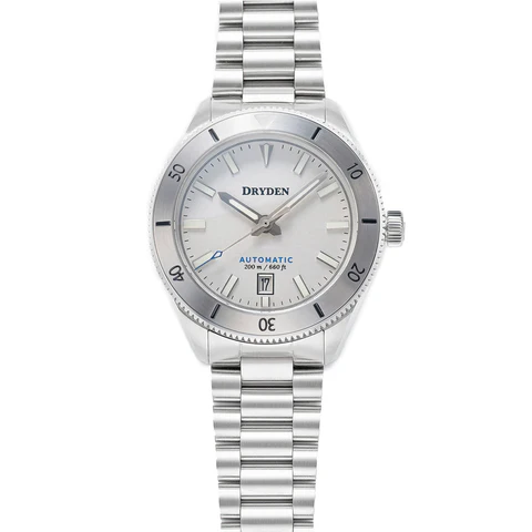Dryden Pathfinder 41mm Automatic Dive Watch - Arctic Silver thumbnail 2