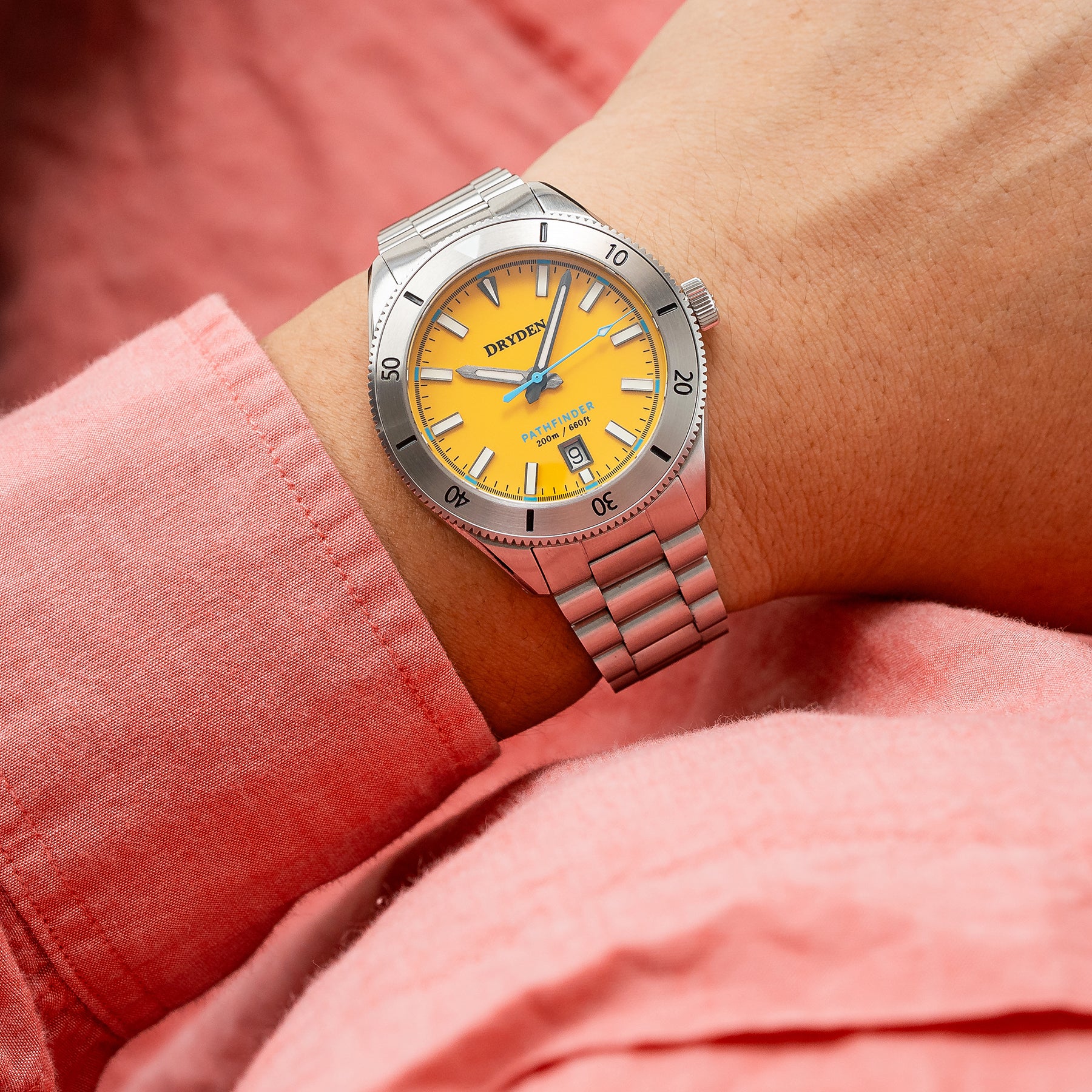 Dryden Pathfinder 41mm Automatic Dive Watch - Sunshine Yellow thumbnail 2
