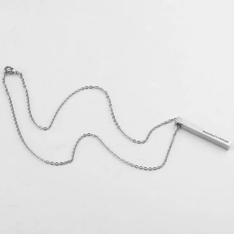 Womanhood necklace steel thumbnail 2