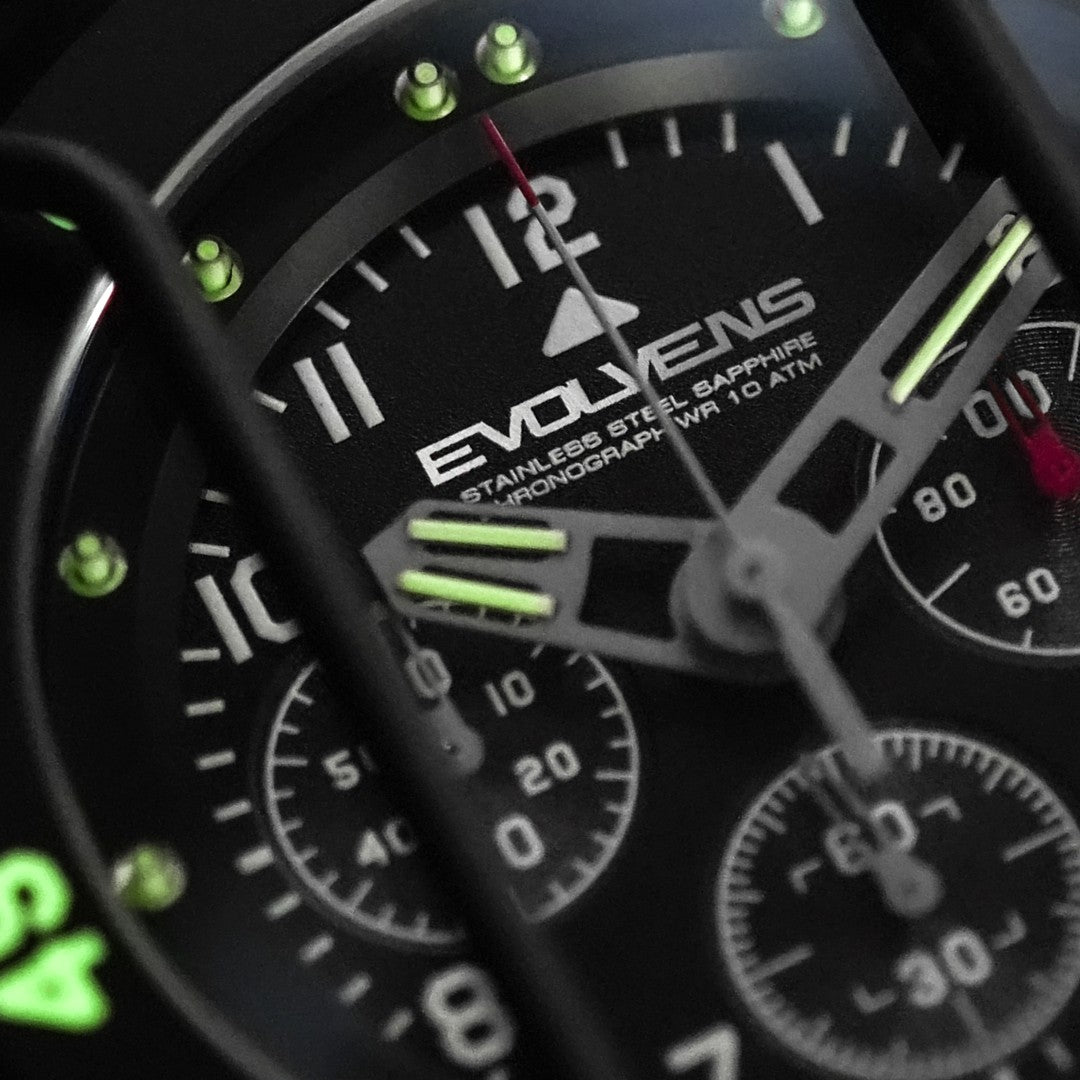 Evolvens TACTICAL - 49 mm Chronograph Military Watch - Graphite thumbnail 2