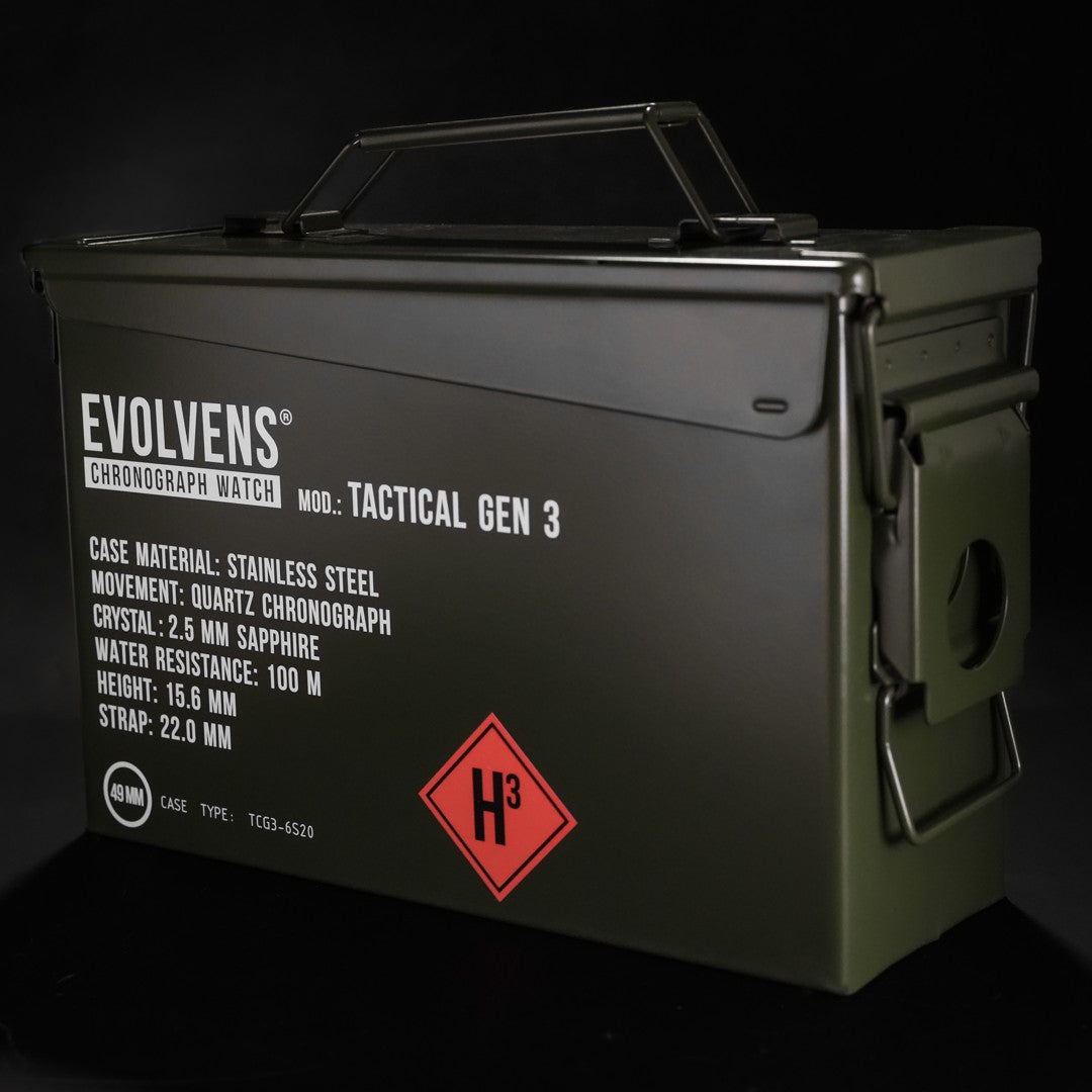 Evolvens TACTICAL - 49 mm Chronograph Military Watch - OD-Green thumbnail 4