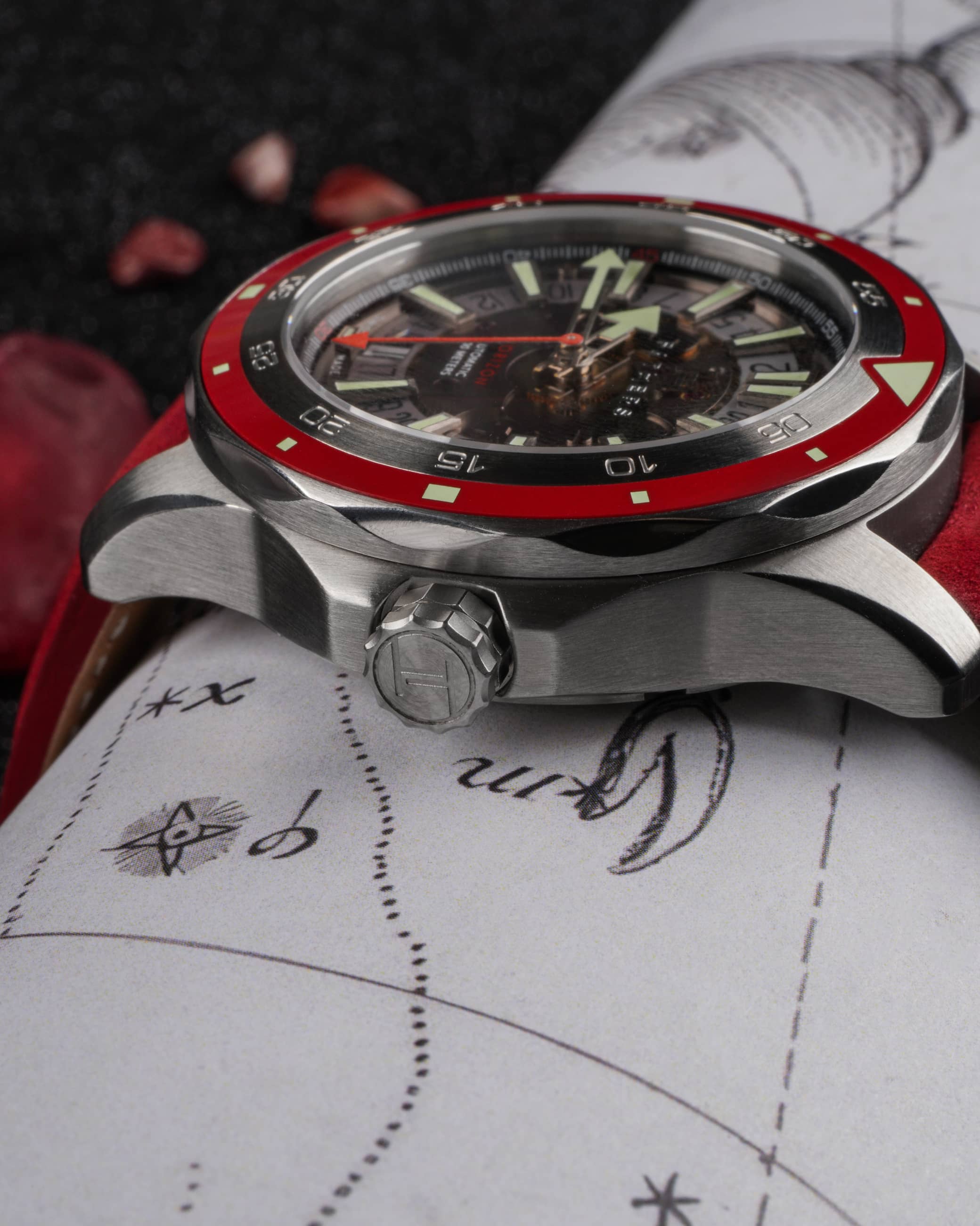 Fathers Evolution Antares  Orologio Diver Automatico Swiss Made  Rosso 40 mm thumbnail 2