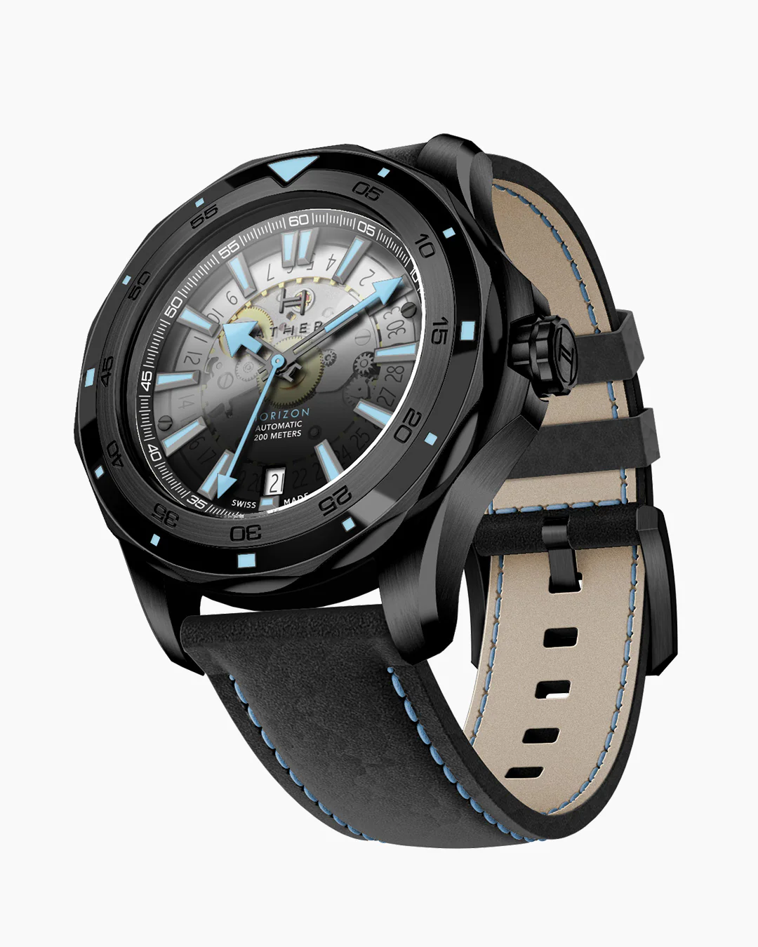 Fathers Evolution Black Hole  Swiss Made Automatic Diver Watch  Black 40 mm thumbnail 2