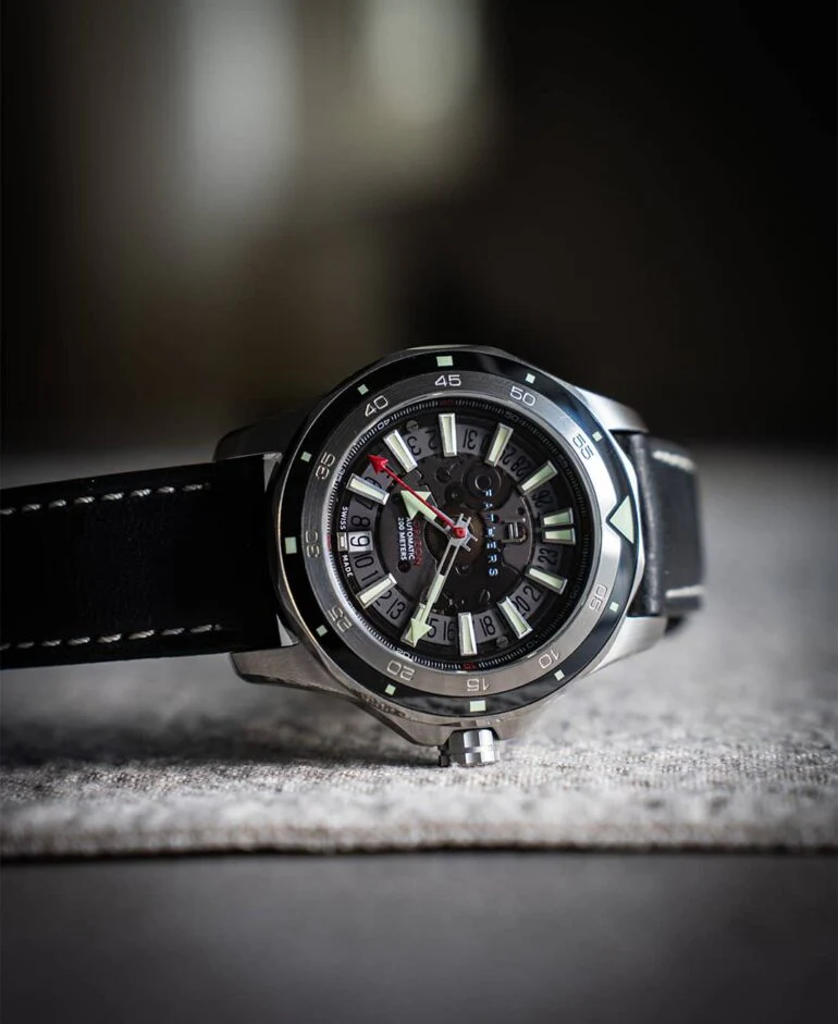 Fathers Evolution Eclipse  Swiss Made Automatic Diver Watch  Black 40 mm thumbnail 2