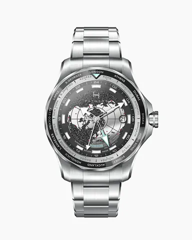 Fathers Globetrotter Black  Orologio GMT Automatico Swiss Made  Nero 40 mm