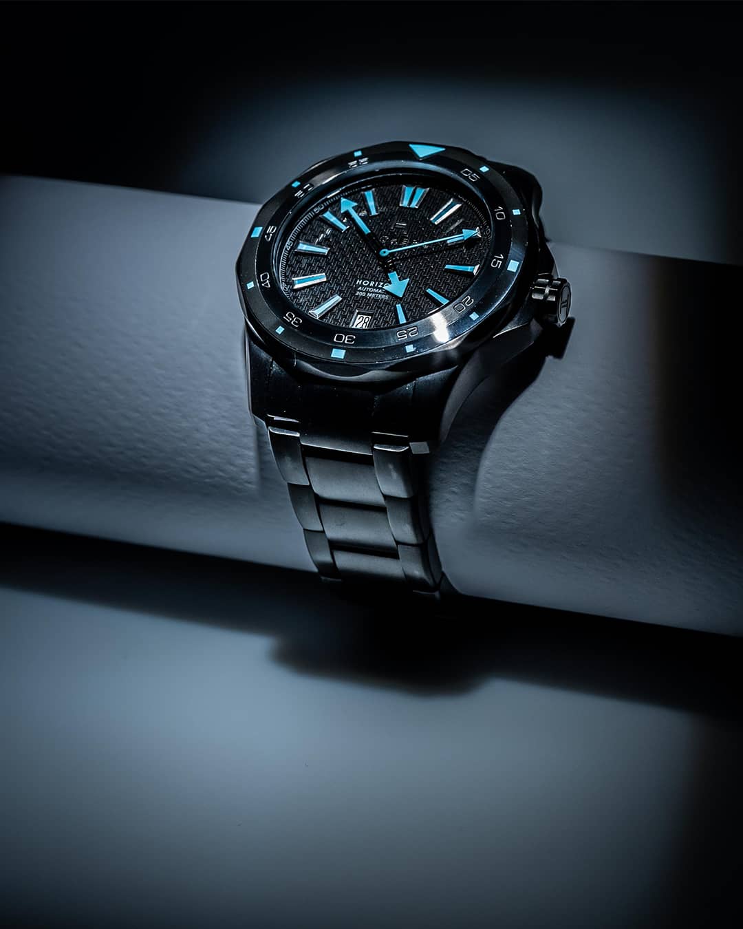 Fathers Professional Elegance Swiss Made Automatic Diver Watch Black 40 mm