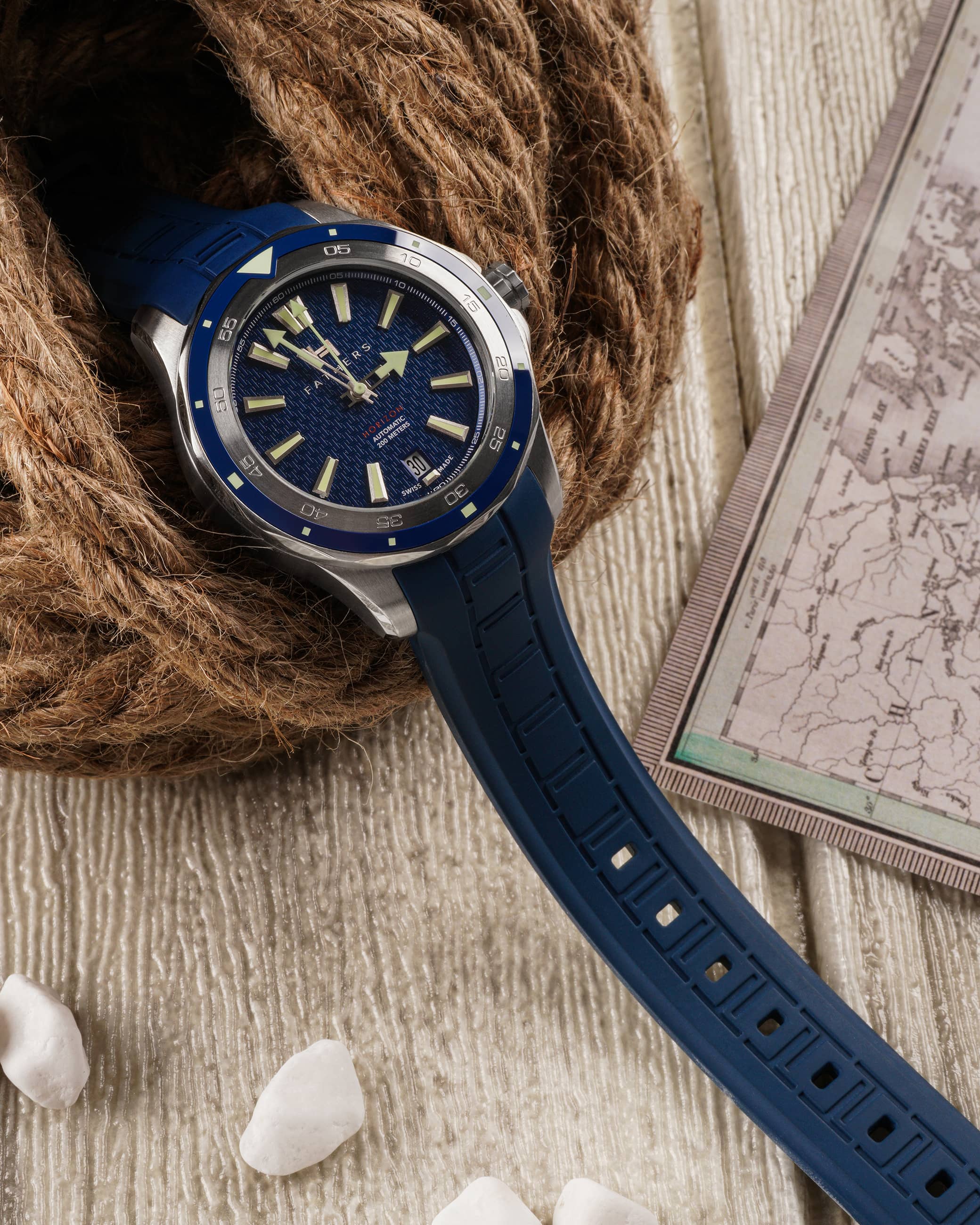 Fathers Seafarer  Orologio Diver Automatico Swiss Made  Blu 40 mm thumbnail 2