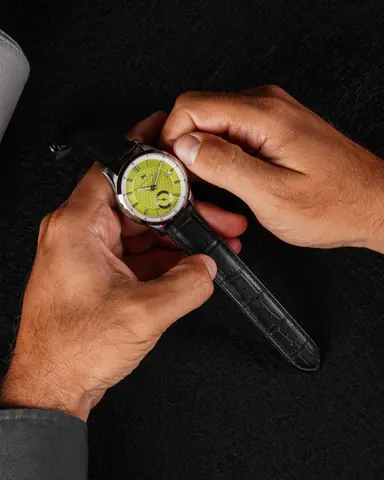 Fathers Viridis - Small Seconds Automatic Swiss Made Watch - Lime 38mm