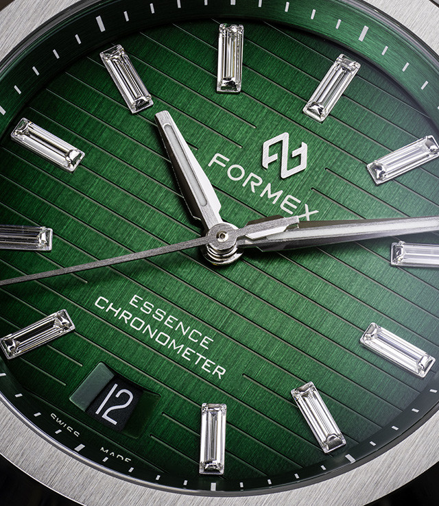 Baguette Diamond Automatic Chronometer Green 39 mm thumbnail 4