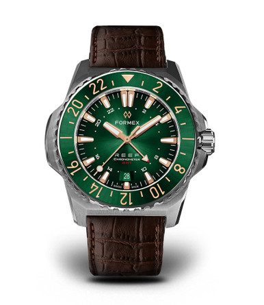 AUTOMATIC GMT COSC 300M GREEN/GILT 42 MM thumbnail 3