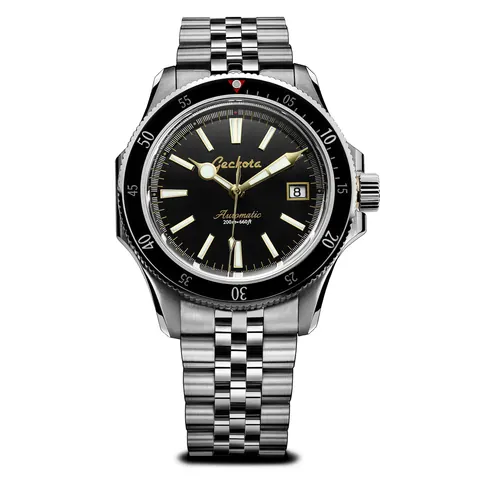 Sea-Hunter Dive Watch With Black Bezel