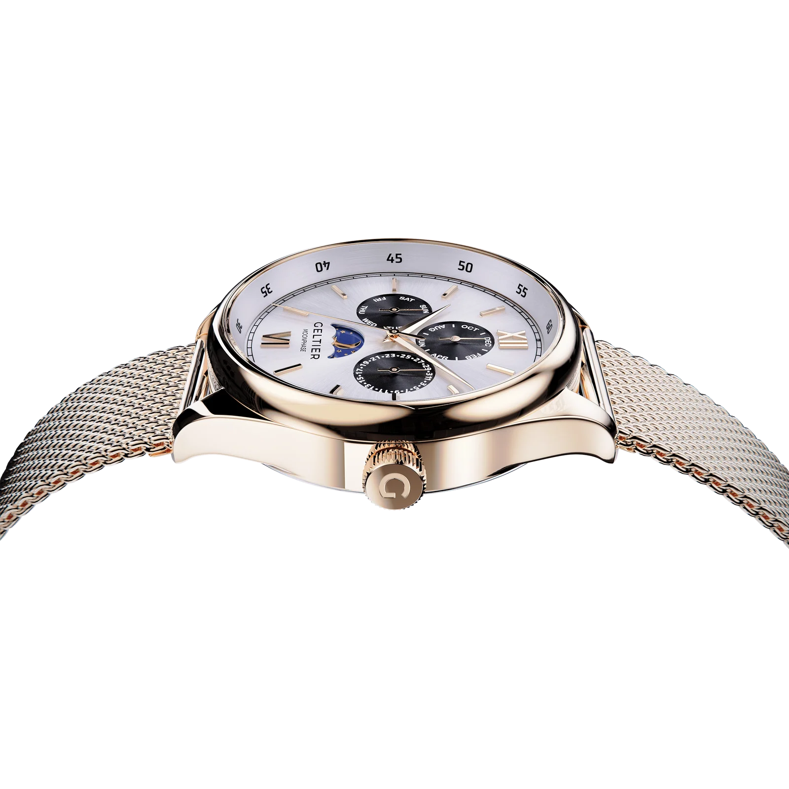 CRESCENT - Pearl White Gold Steel thumbnail 2