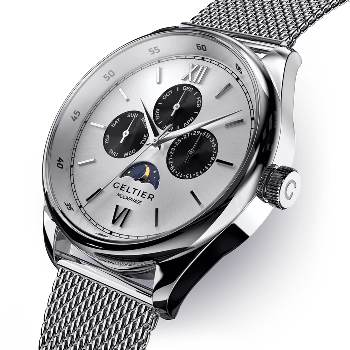CRESCENT - Pearl White Silver Steel thumbnail 2