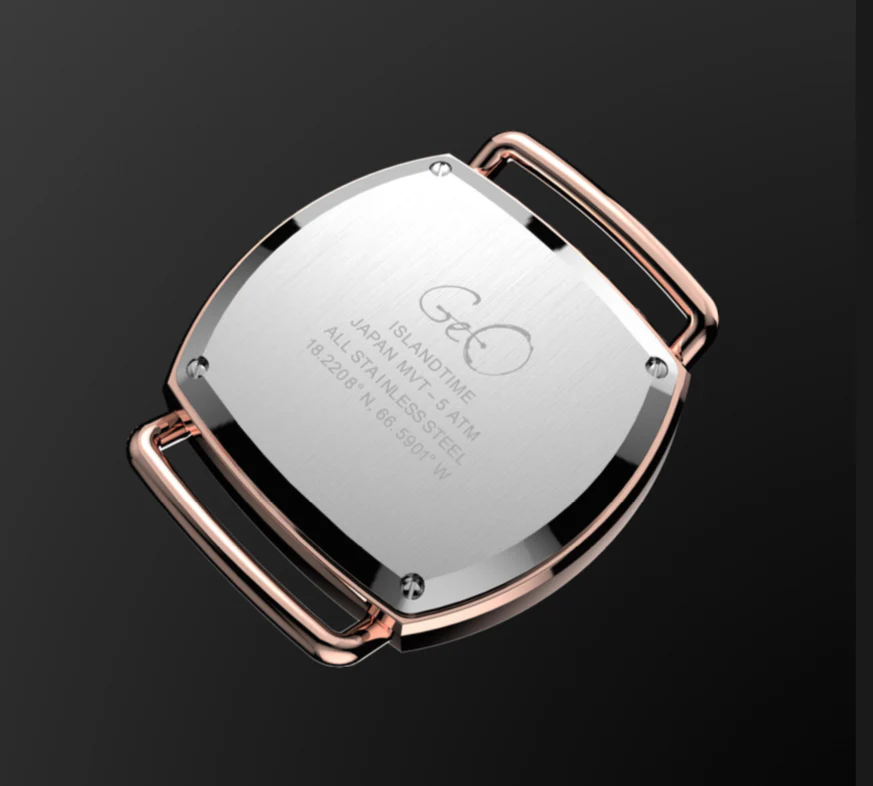 Geo Retro Future LED Digital Rose Gold Watch thumbnail 3