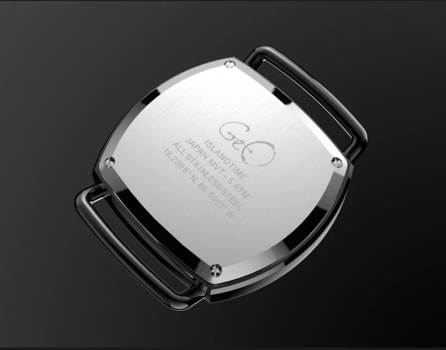 Geo Retro Future LED Digital Black Watch thumbnail 3