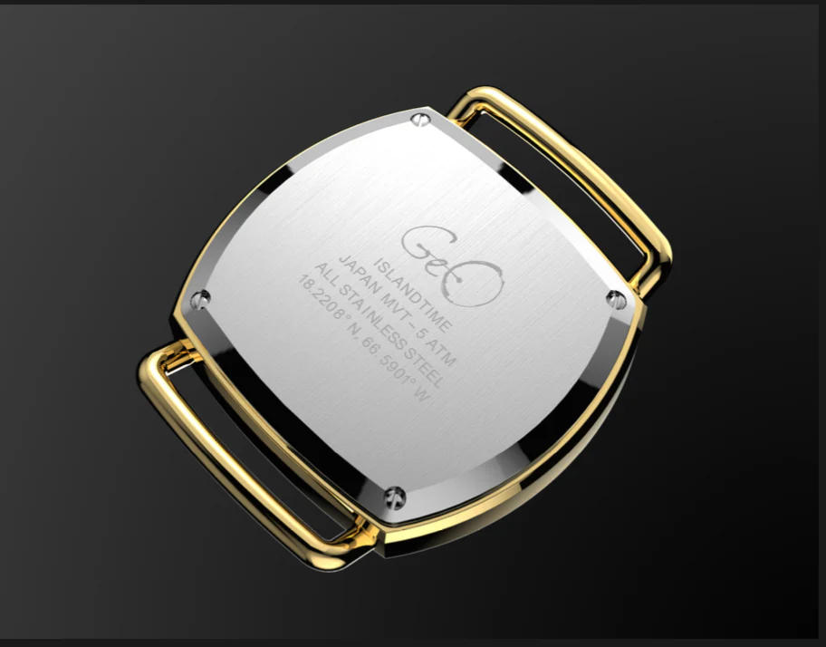 Geo Retro Future LED Digital Gold Watch thumbnail 3