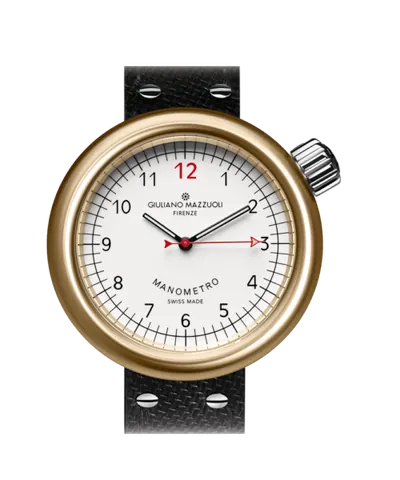 Manometro Bronce Blanco