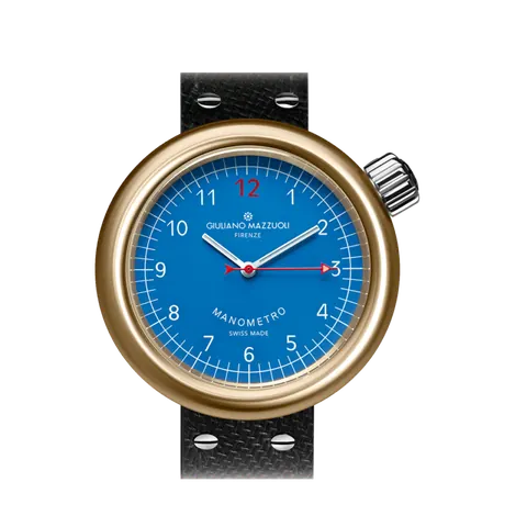 Manometro Bronze Bleu