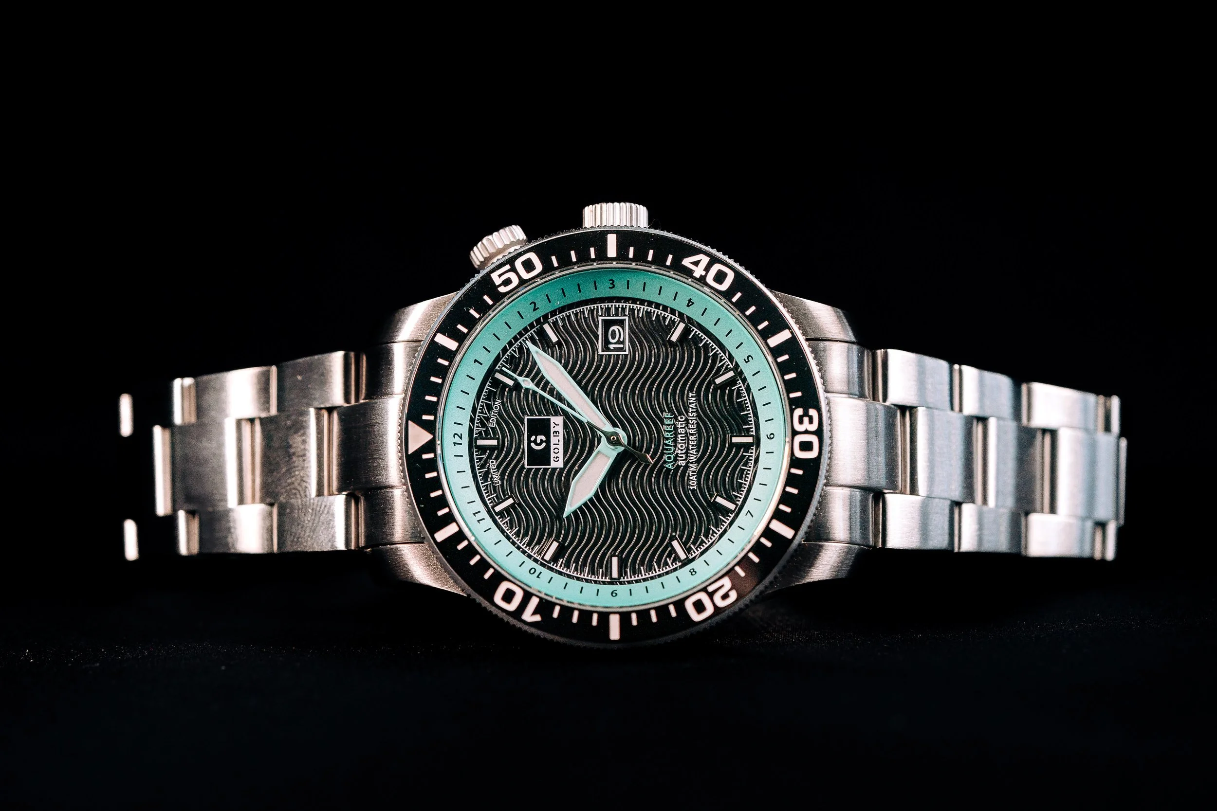 The Black/Teal Golby Aquareef Dual Timer Watch thumbnail 3