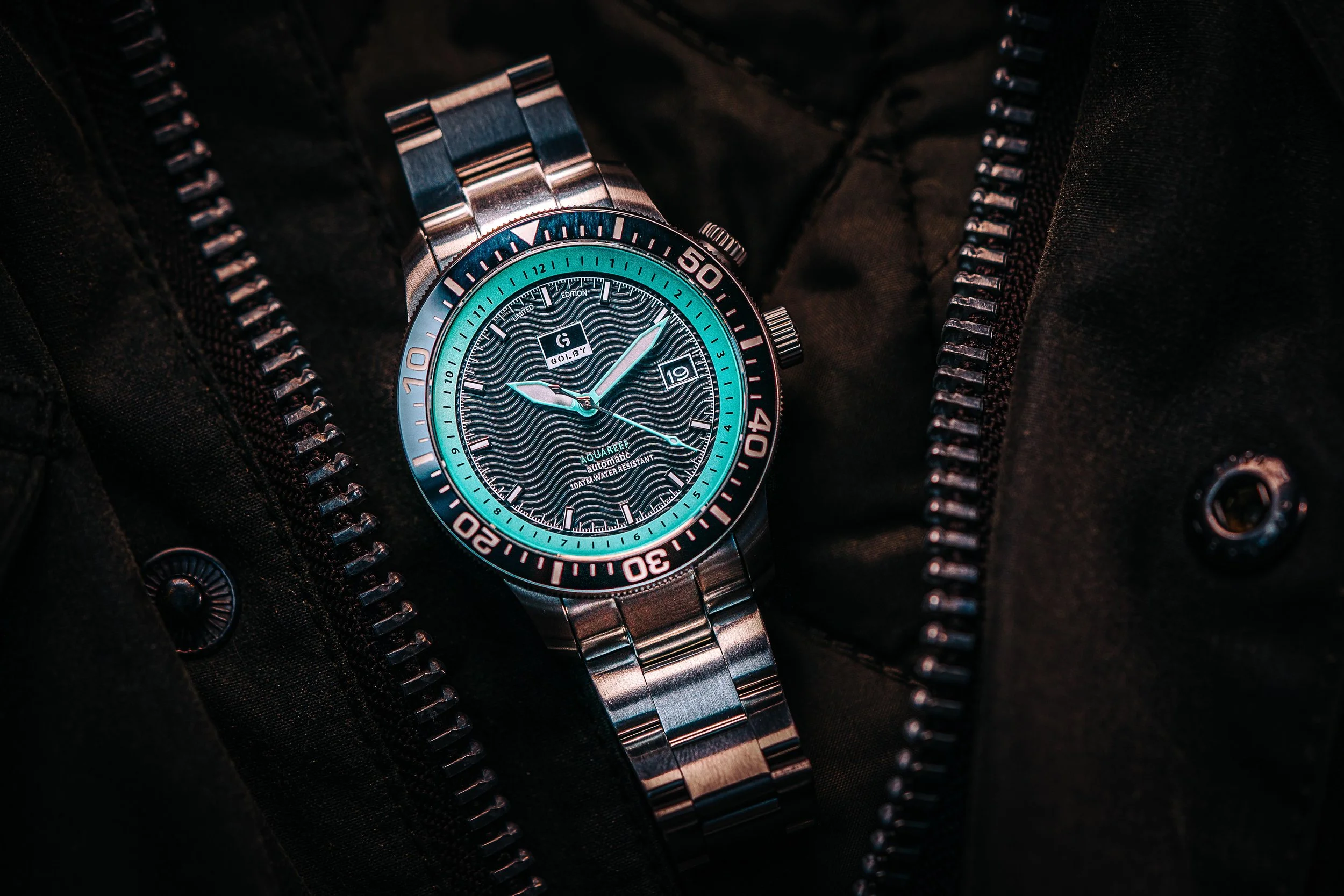 The Black/Teal Golby Aquareef Dual Timer Watch thumbnail 4