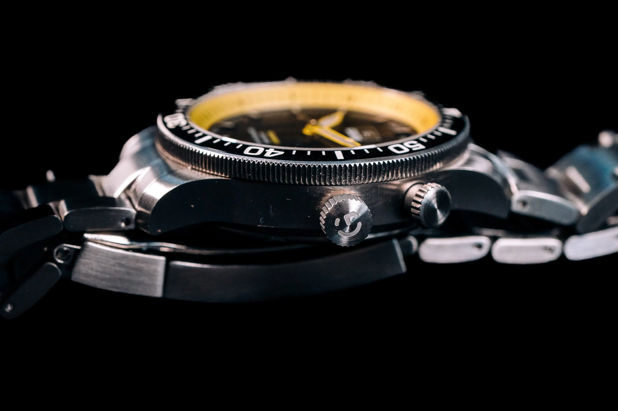 The Black/Yellow Golby Aquareef Dual Timer Watch. thumbnail 3
