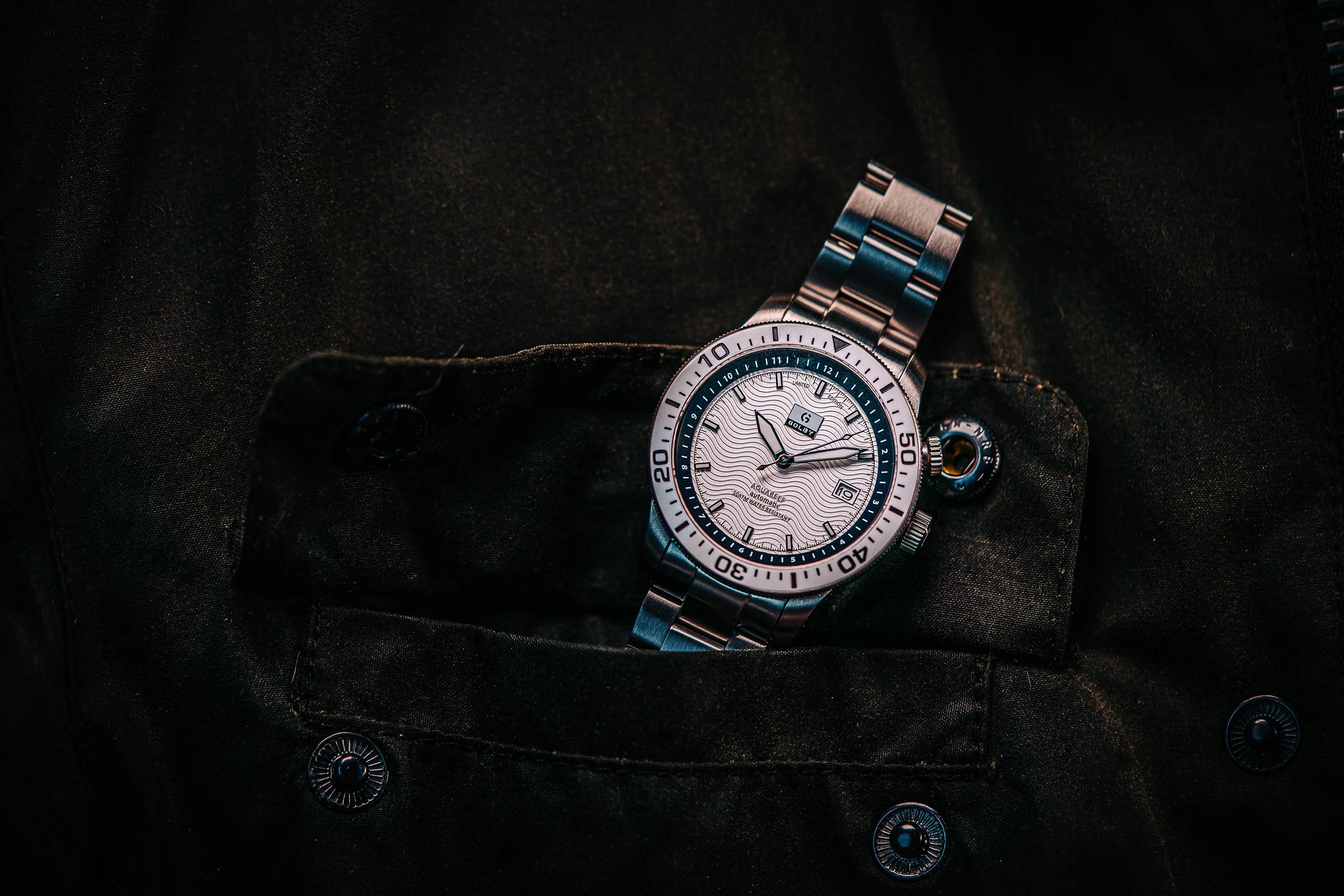 The White/Navy Golby Aquareef Dual Timer Watch thumbnail 3