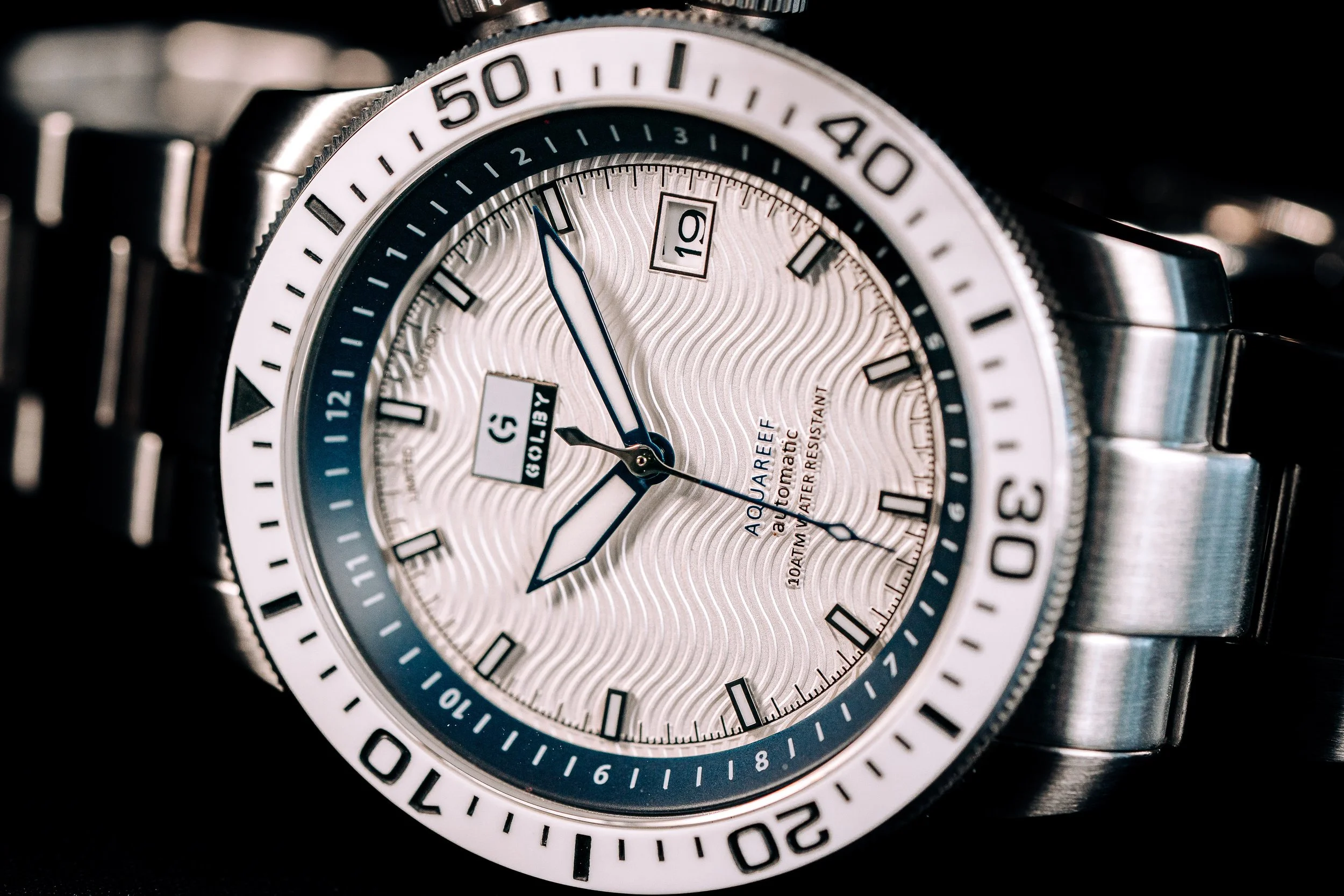 The White/Navy Golby Aquareef Dual Timer Watch thumbnail 4