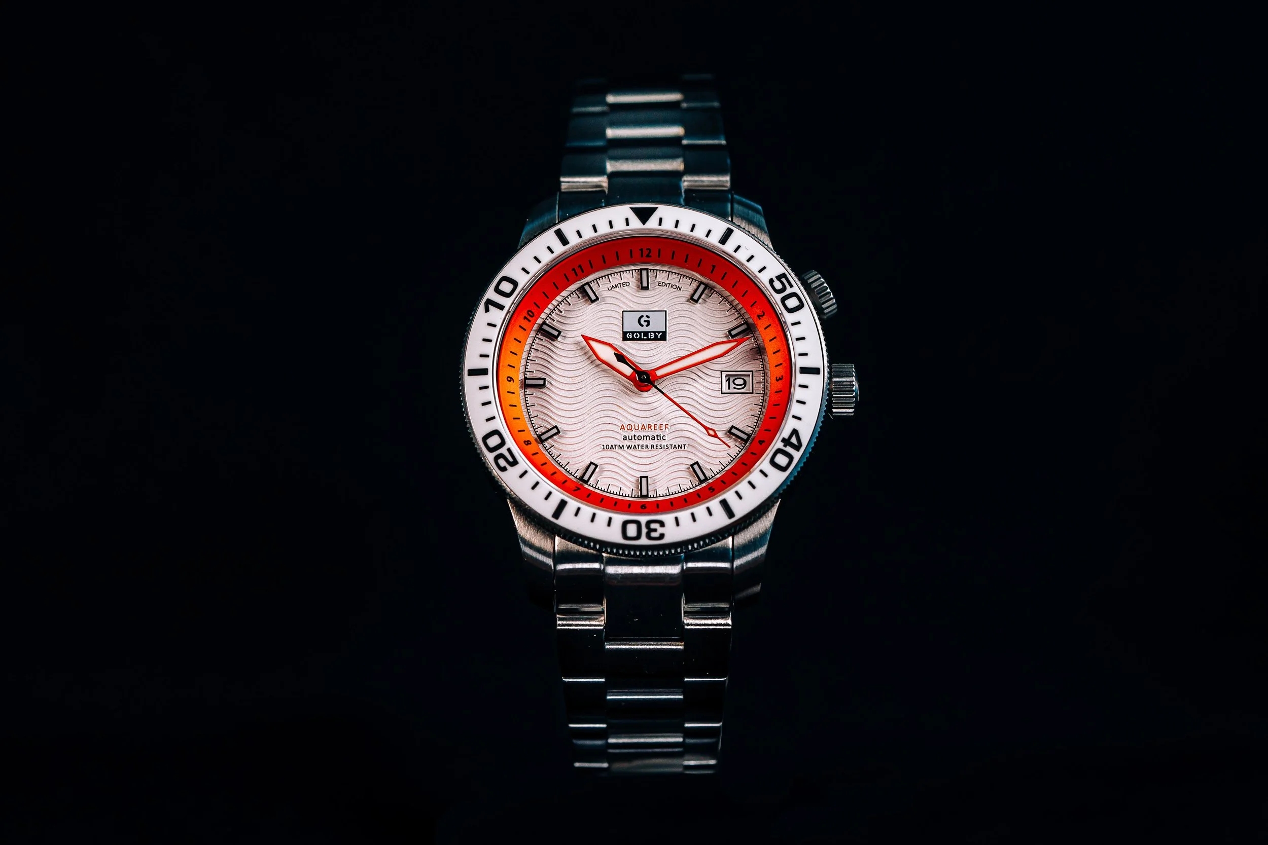 The White/Orange Golby Aquareef Dual Timer Watch thumbnail 2
