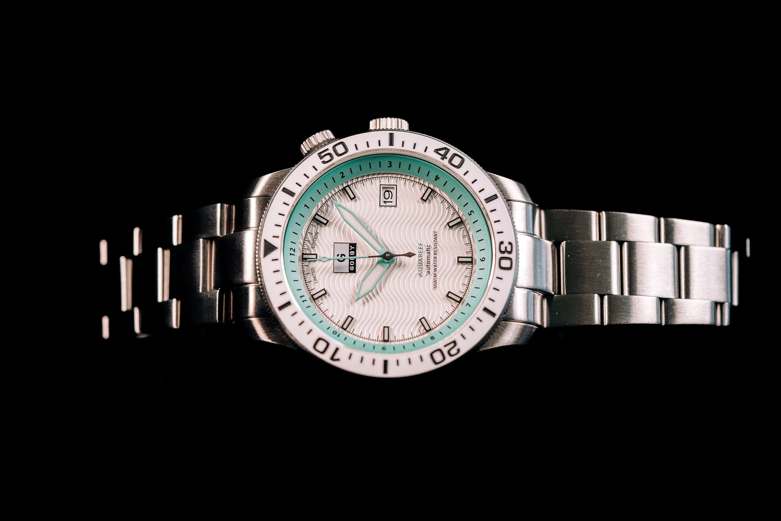 The White/Teal Golby Aquareef Dual Timer Watch thumbnail 2