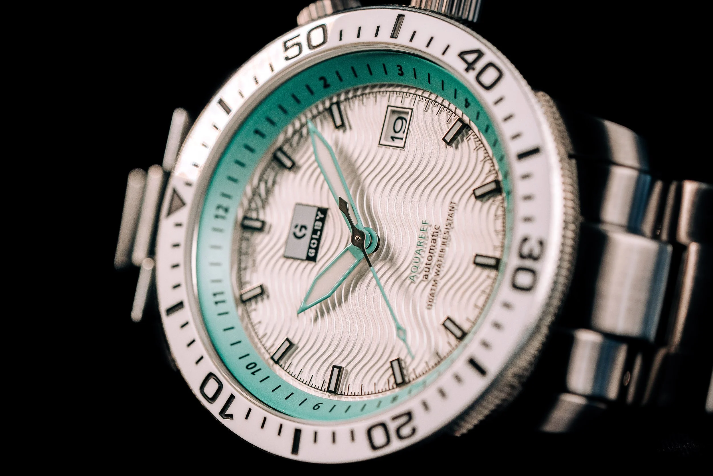The White/Teal Golby Aquareef Dual Timer Watch thumbnail 3