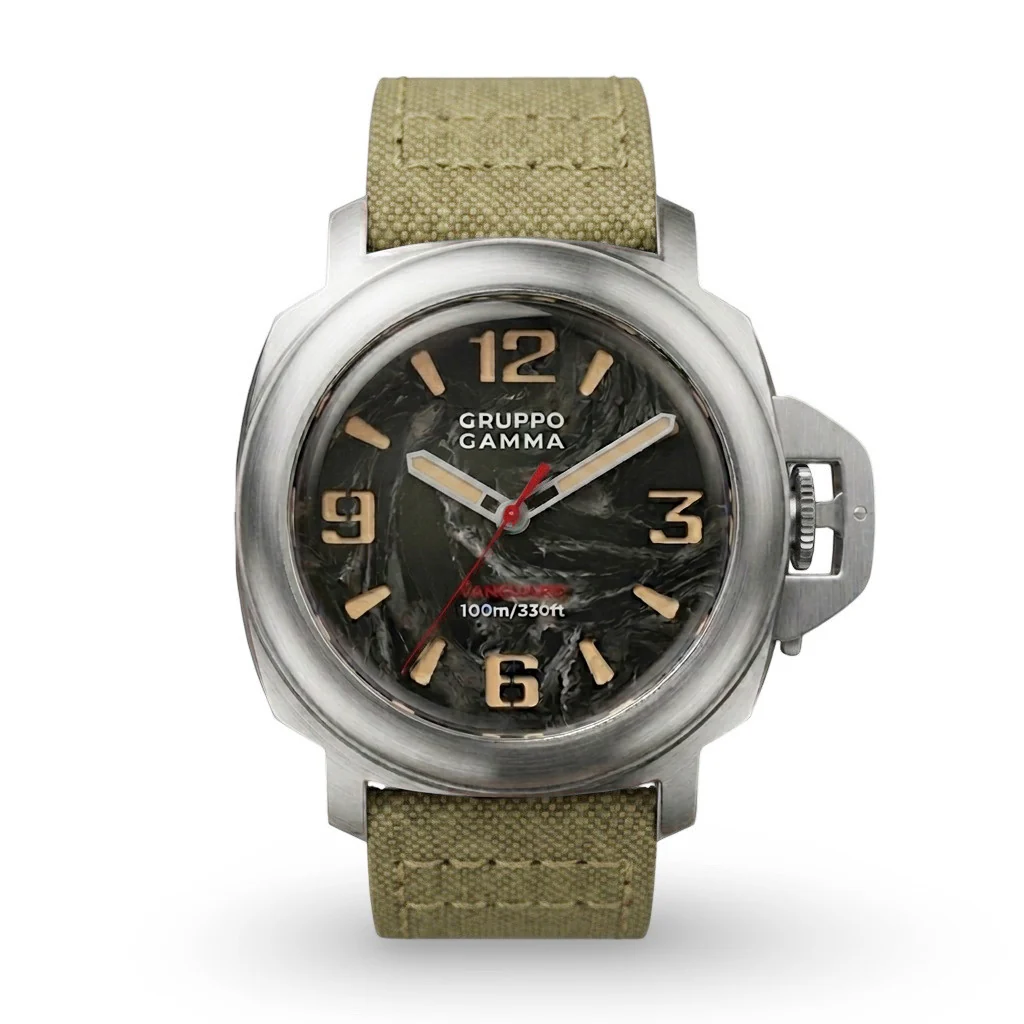 VANGUARD Stainless Steel – Luminous Forged Carbon Dial thumbnail 2