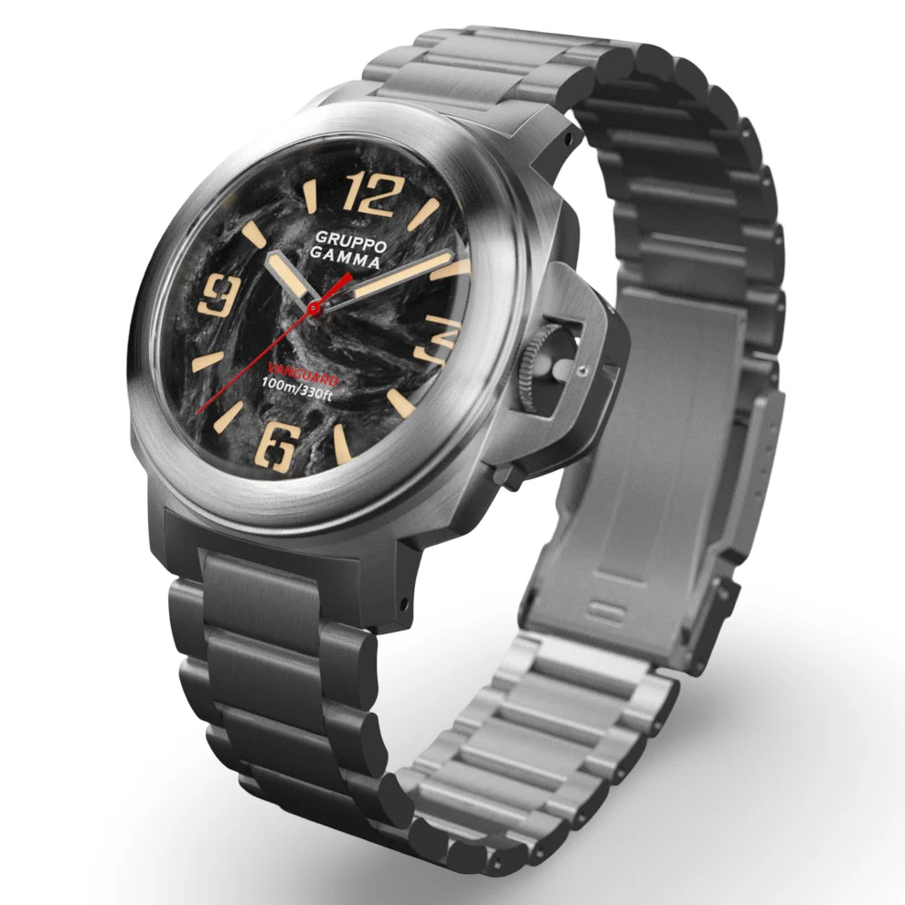 VANGUARD Stainless Steel – Luminous Forged Carbon Dial thumbnail 3