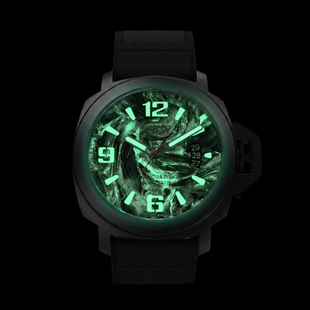 VANGUARD Stainless Steel w/ Date – Luminous Forged Carbon Dial thumbnail 3