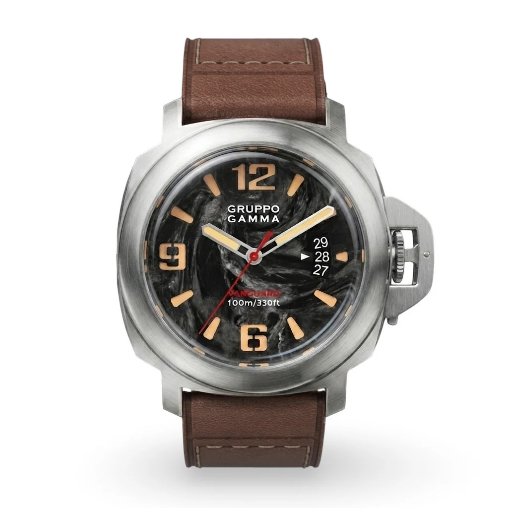 VANGUARD Stainless Steel w/ Date – Luminous Forged Carbon Dial thumbnail 4