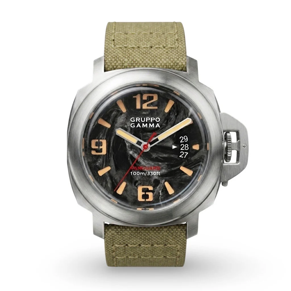 VANGUARD Stainless Steel w/ Date – Luminous Forged Carbon Dial thumbnail 2