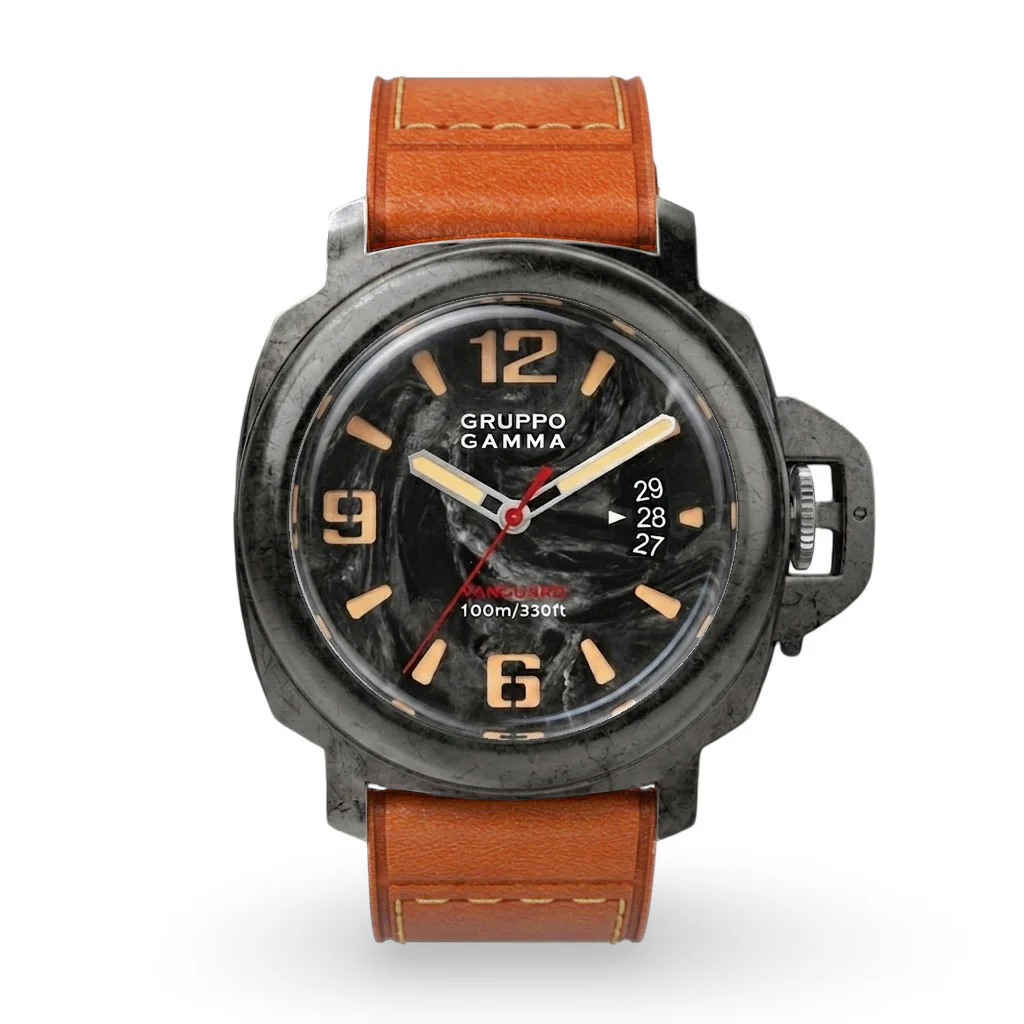 VANGUARD Aged Steel w/ Date – Luminous Forged Carbon Dial thumbnail 4
